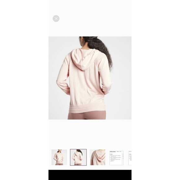 Athleta Evergreen Hydrangea Pink Sweater Hoodie Size Xs - Picture 4 of 9